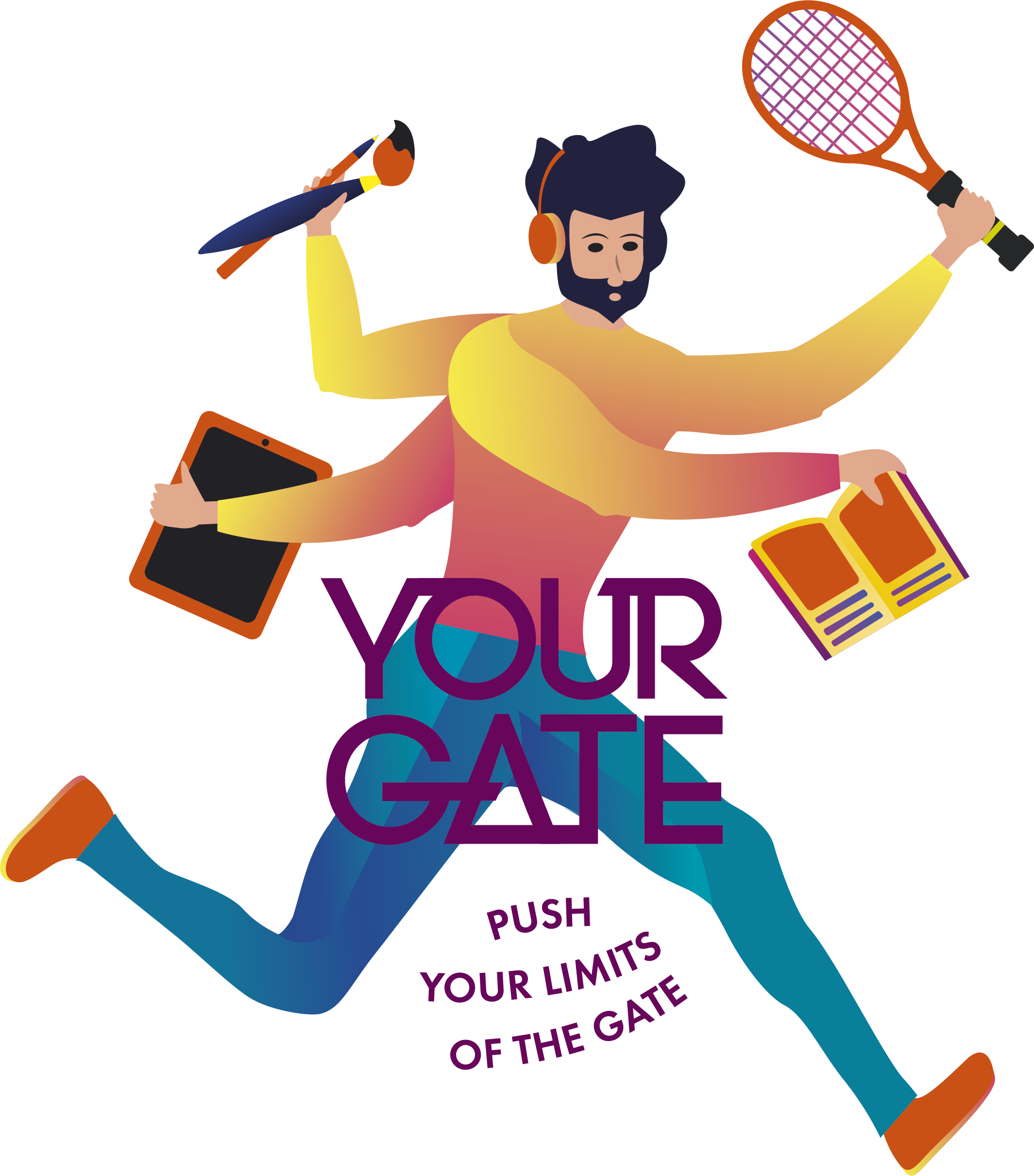 A4 logo s panakem fialove